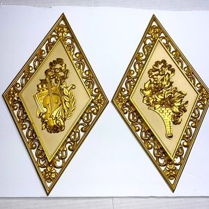 Vintage Dart wall decor pair MCM